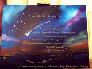 At the Helm of a Shooting Star Portrait by Adrianna Joleigh w Quote