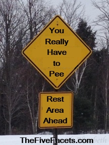 You Really Have to Pee Road Sign