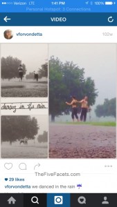Fave & Squirrel Dancing in the Rain